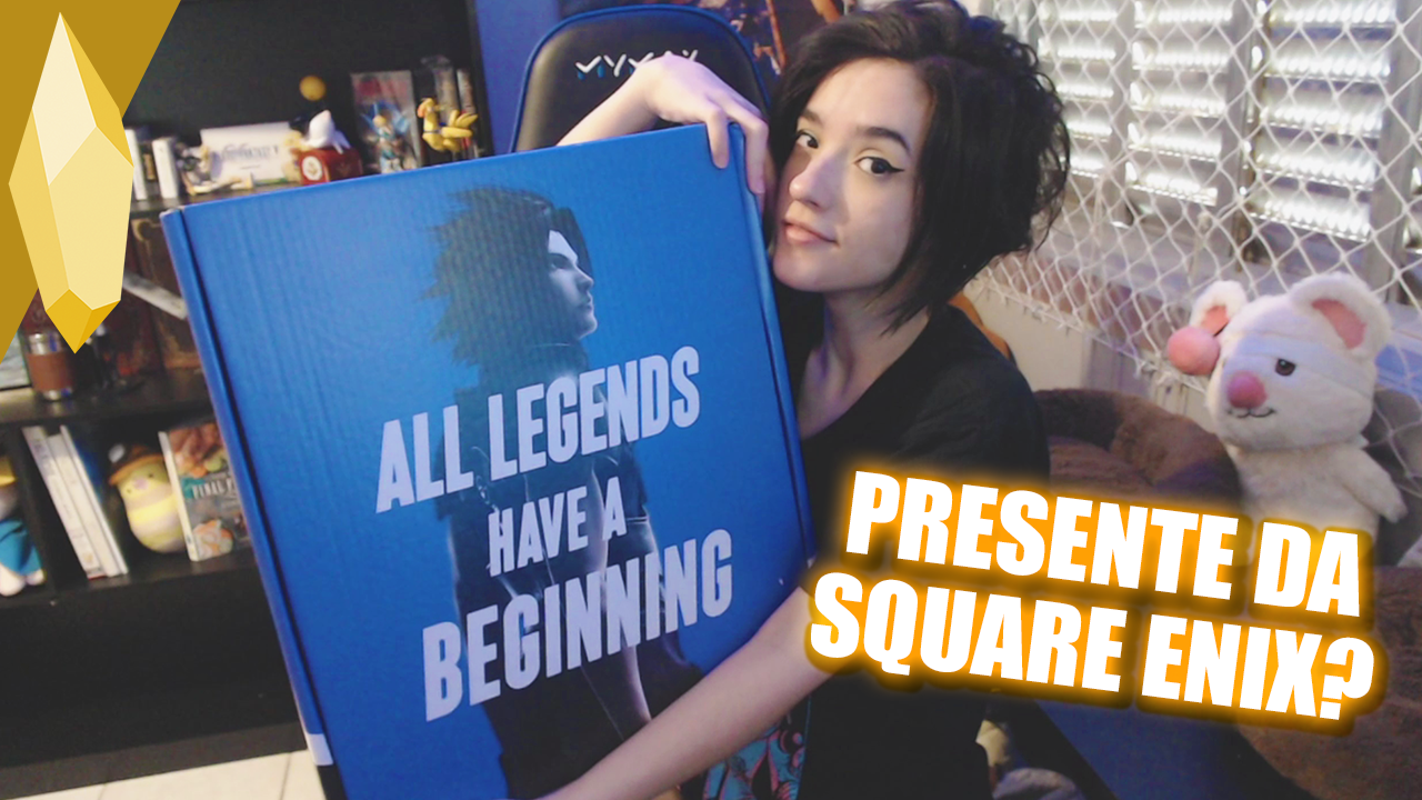 CAIXA SURPRESA de CRISIS CORE FINAL FANTASY VII REUNION que recebi da SQUARE ENIX | Unboxing