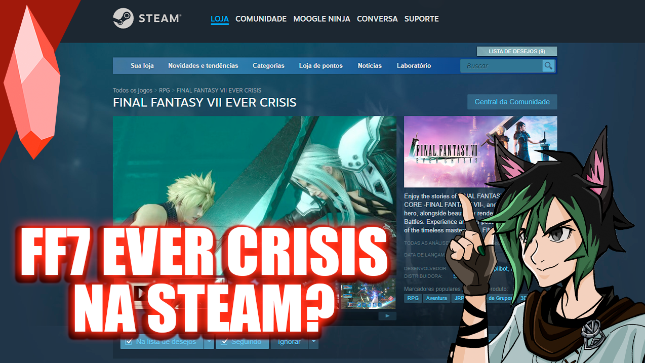 FINAL FANTASY VII Ever Crisis EM BREVE para PC!?