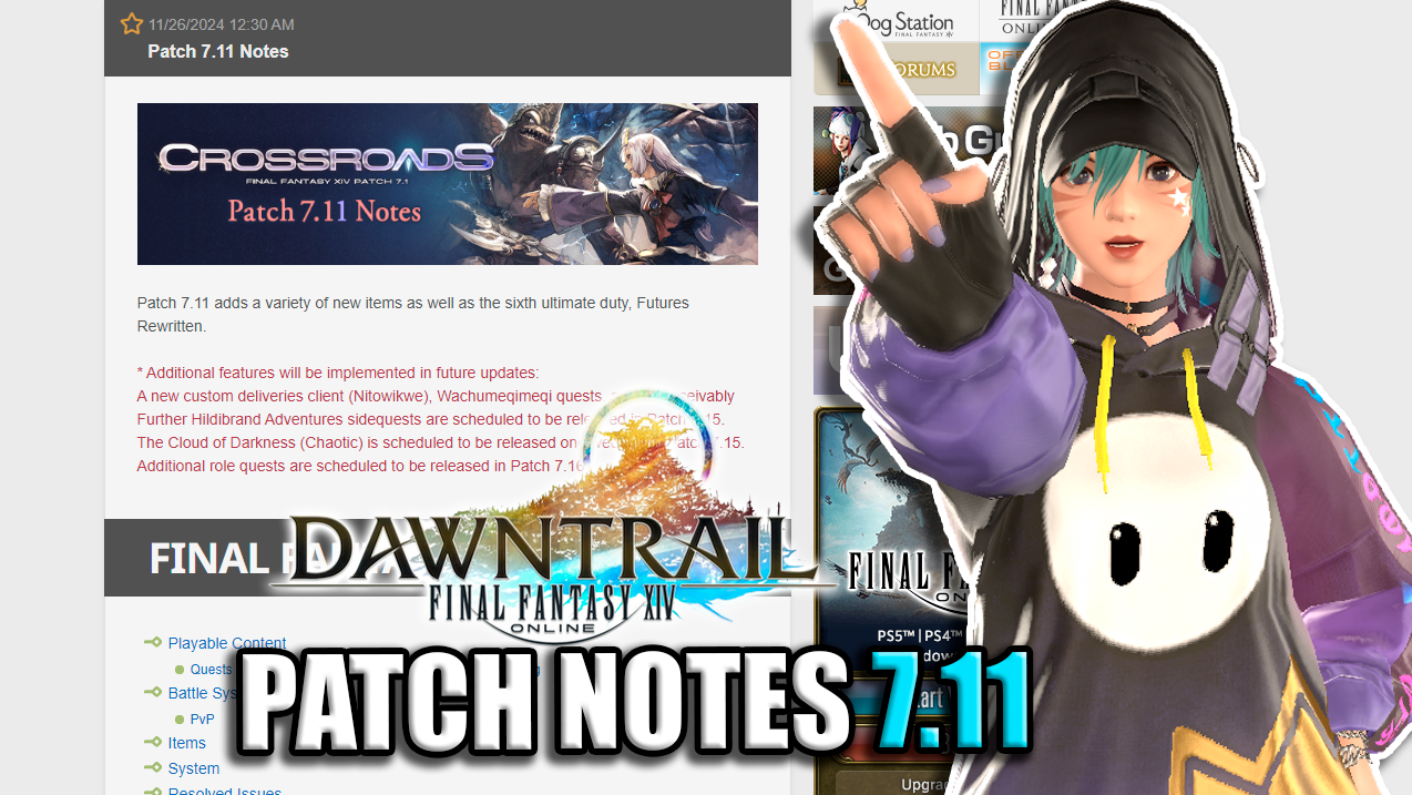 PATCH NOTES 7.11 + ARMAS DO NOVO ULTIMATE | FINAL FANTASY XIV